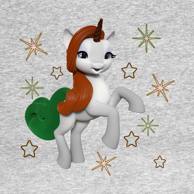 Happy Holidays Christmas Unicorn by AlondraHanley